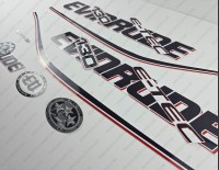 Evinrude 130HP E-tec 2009-2013 White Cowl Outboard Decal Kit